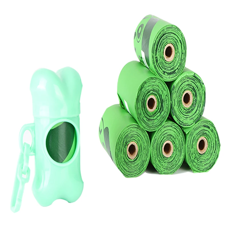 Green Eco Friendly Compostable Pet Doggie Poop Waste Bags For Dogs