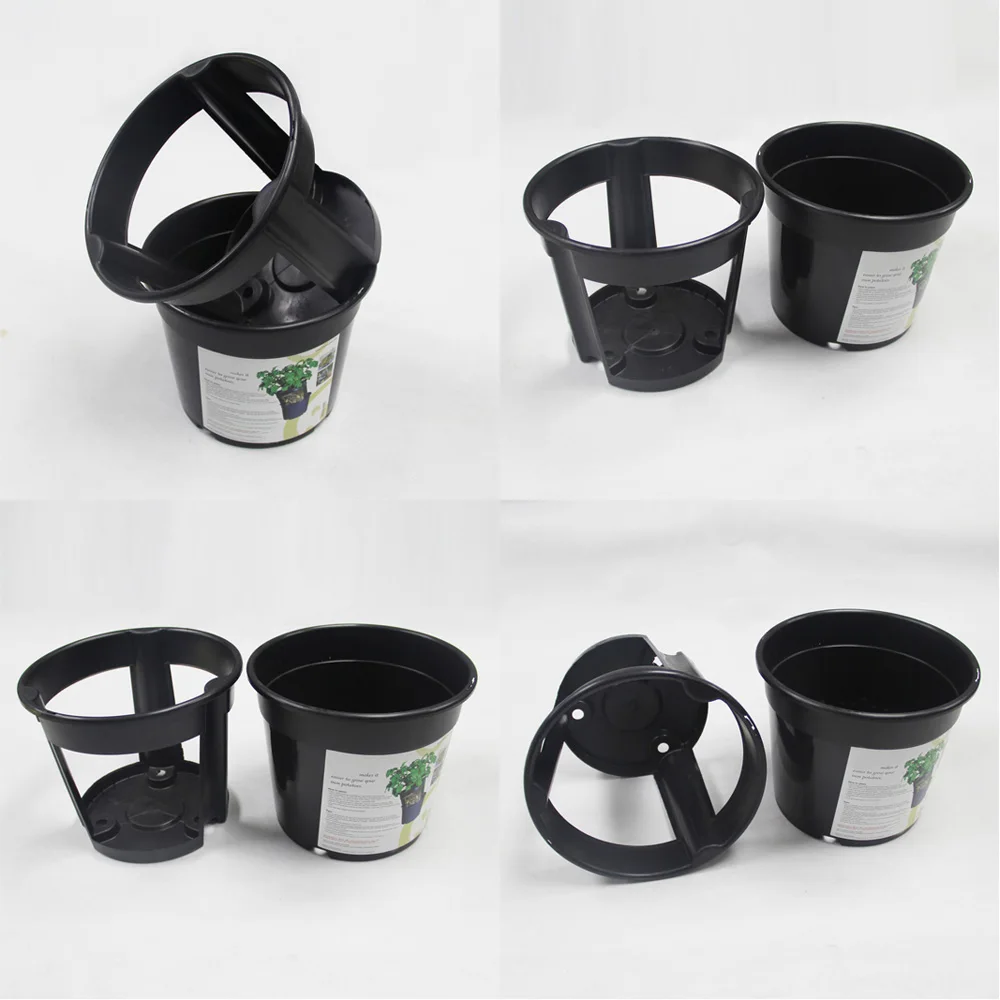 Skyplant Round Bato Bucket For Potato Flower Black Agriculture