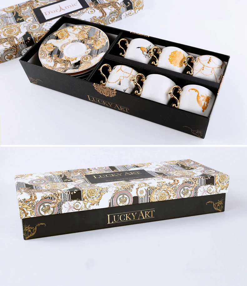 Set Of 6 Arabic Tea Cup Set Espresso Coffee Cup With Saucer - Buy ...