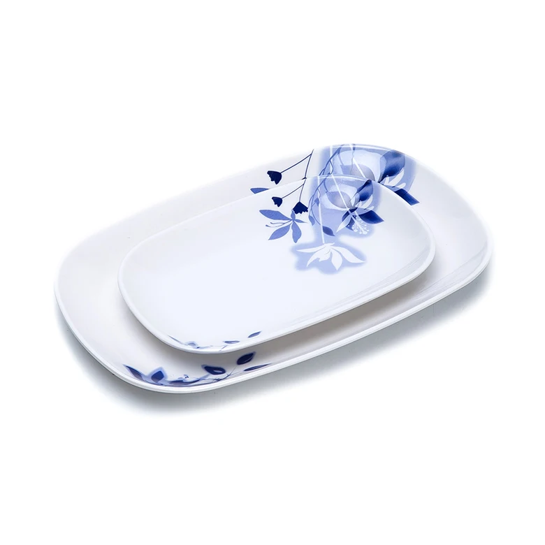 Cheap Price Non Toxic Shatterproof Artistic Oval Melamine Dinner Plates