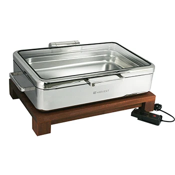 Sapele Wooden Base Chafing Dish Buffet Chafer Induction Plate-fitting ...