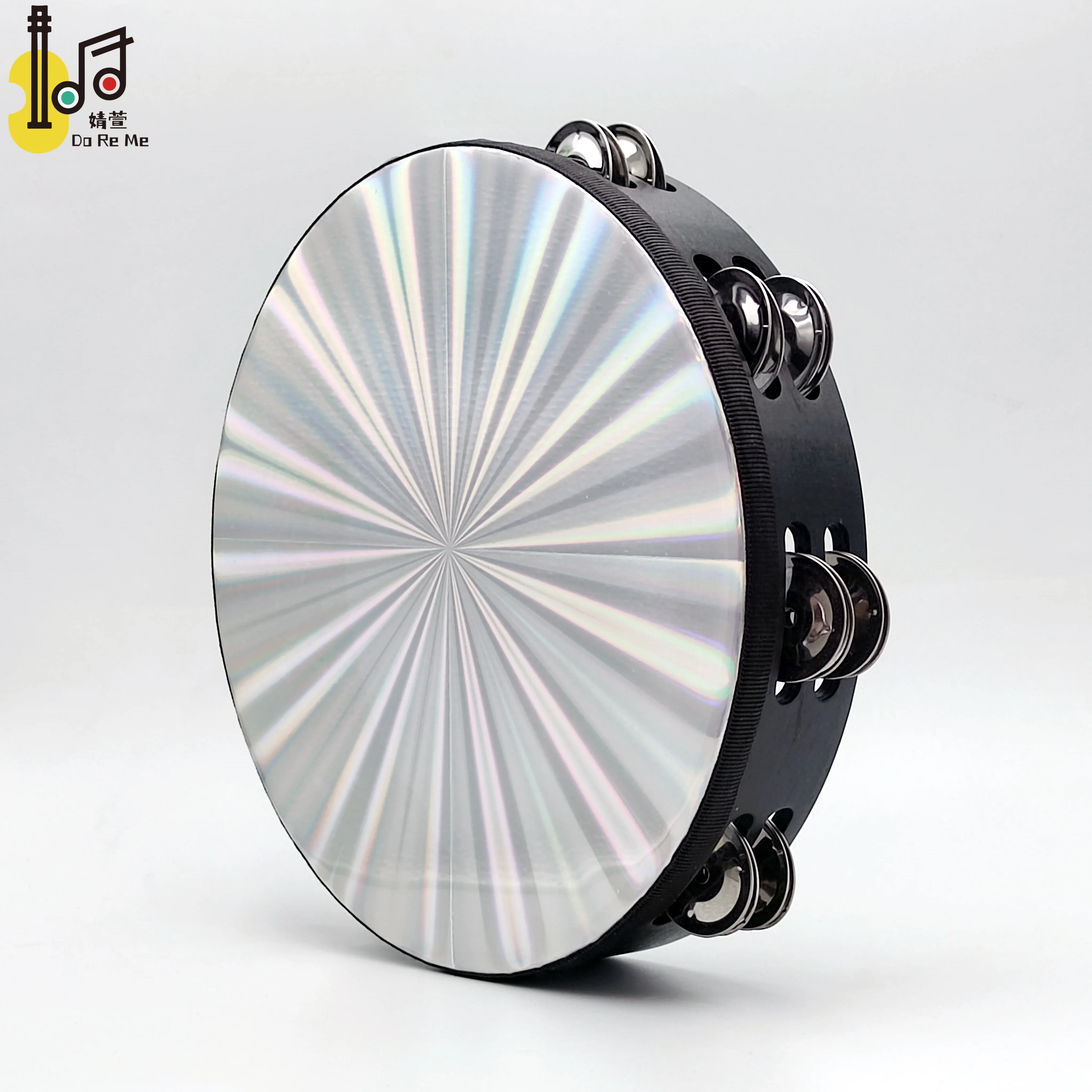 Easy Held Abs Tambourine Musical Instrument Wholesale Laser Tambourine Reflective Percussion For