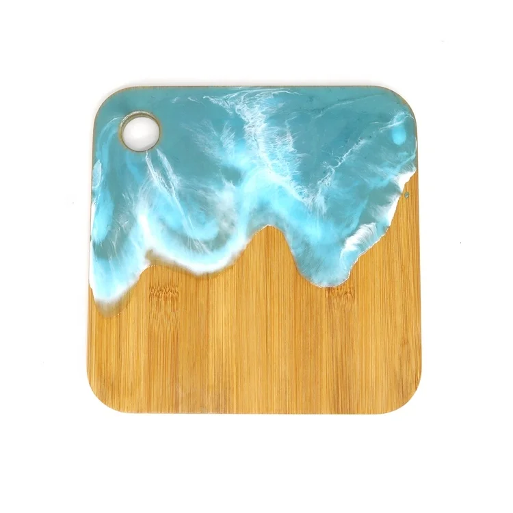 Epoxy Resin Natural Bamboo Cutting Board Cheese Board Buy Bamboo