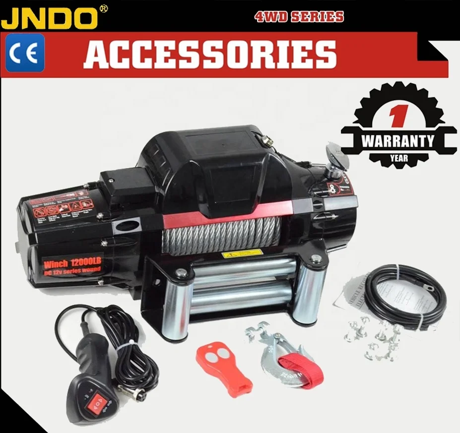 Dc 12v 24v 13000lb Offroad Vehicle Winch Electric Winch Use For Car