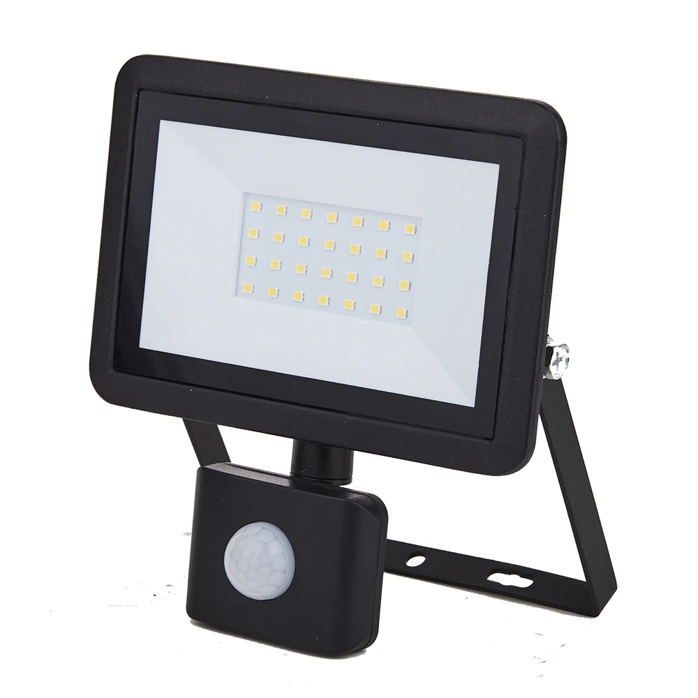 Outdoor 100w 50w 30w 20w 10w Led Flood Light with PIR Motion Sensor and junction box