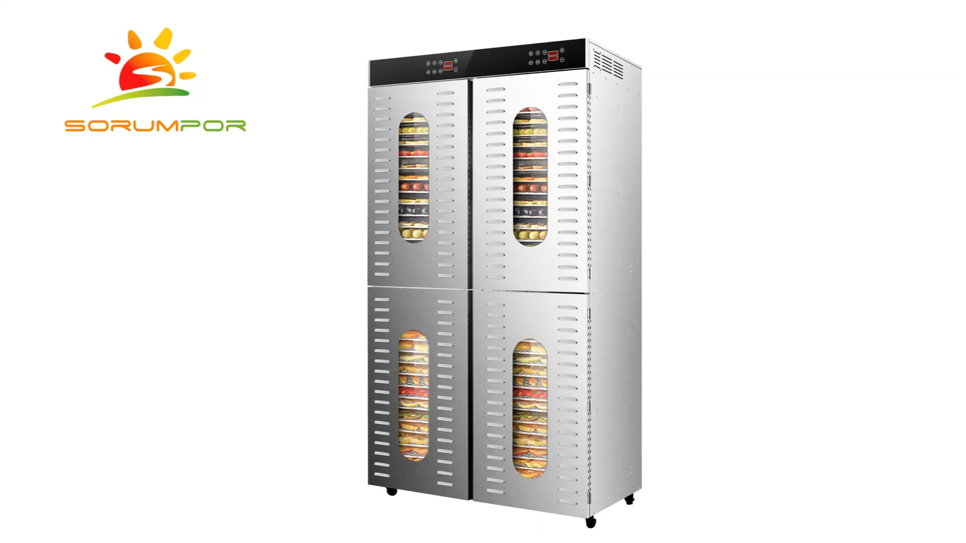 Fresh Fish Shrimp 80 Trays Digital Food Processing Dehydrator Equipment