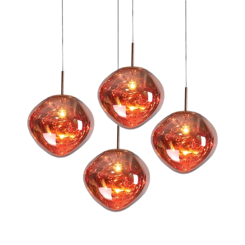 Modern Lava Irregular Shape Contemporary Mirror Hanging Ceiling Lights Island Pendant Lighting Fixture