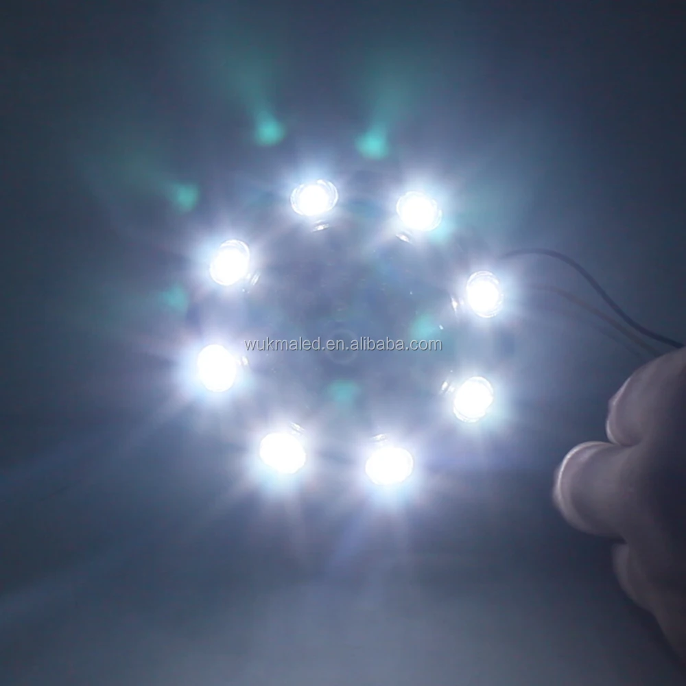 1157 3-1/4 Flat White Amber LED Running Light Signal Inserts Motorcycle LED Turn Signal Light