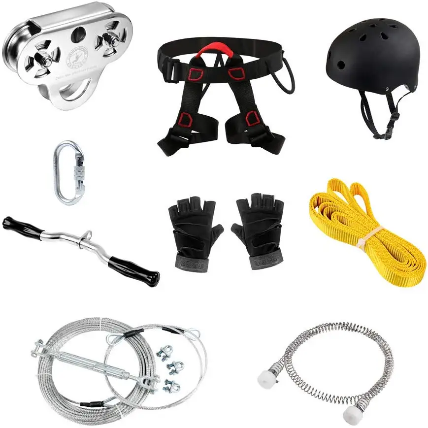 Ctsc 150ft Heavy Duty Zip Line Kit (up To 350 Lbs) Zip Line With