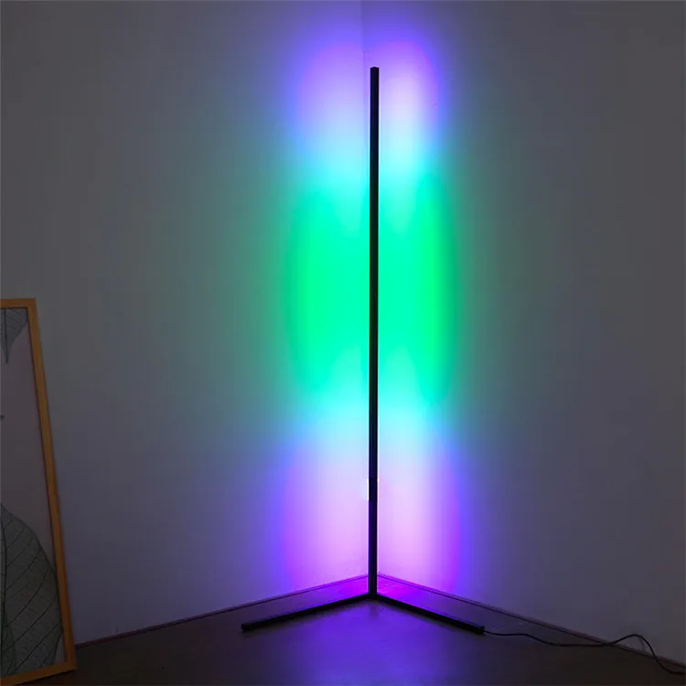 Vertical Shelf Adjustable Colorful Remote Control Led Corner Standing