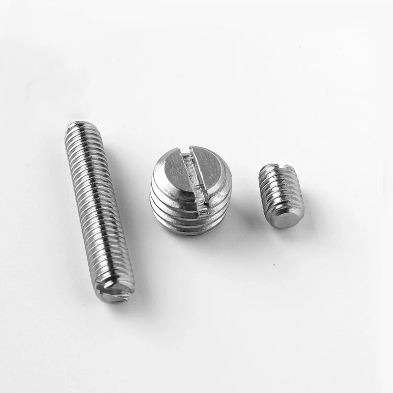 din551stainless steel slot 无头固定螺丝,带平头 m1.6-m12