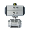 CE/ISO9001 Approved Air Compressor System Double Acting Stainless Steel Pneumatic Actuated Ball Valve