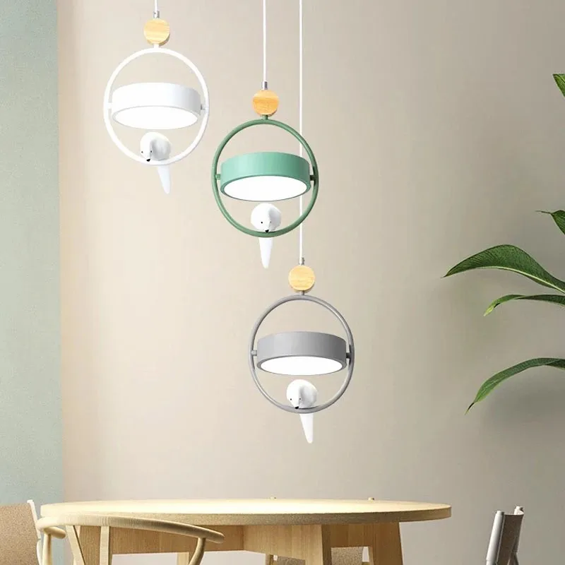 Nordic Bird Pendant Lamp LED Pending Lights Living Room Dining Table Ceiling Hanging Lamps for Bedside Kitchen