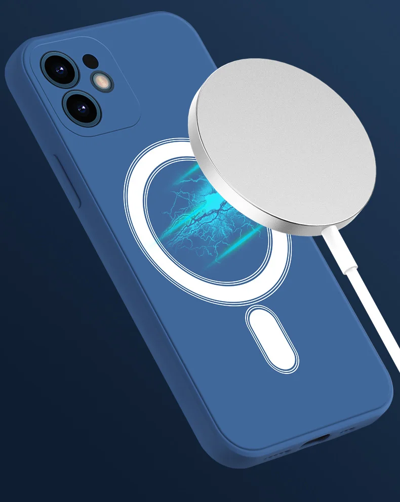 精确的iphone 12 magsafe液体硅胶保护壳防滑手机外壳的iphone 12 pro