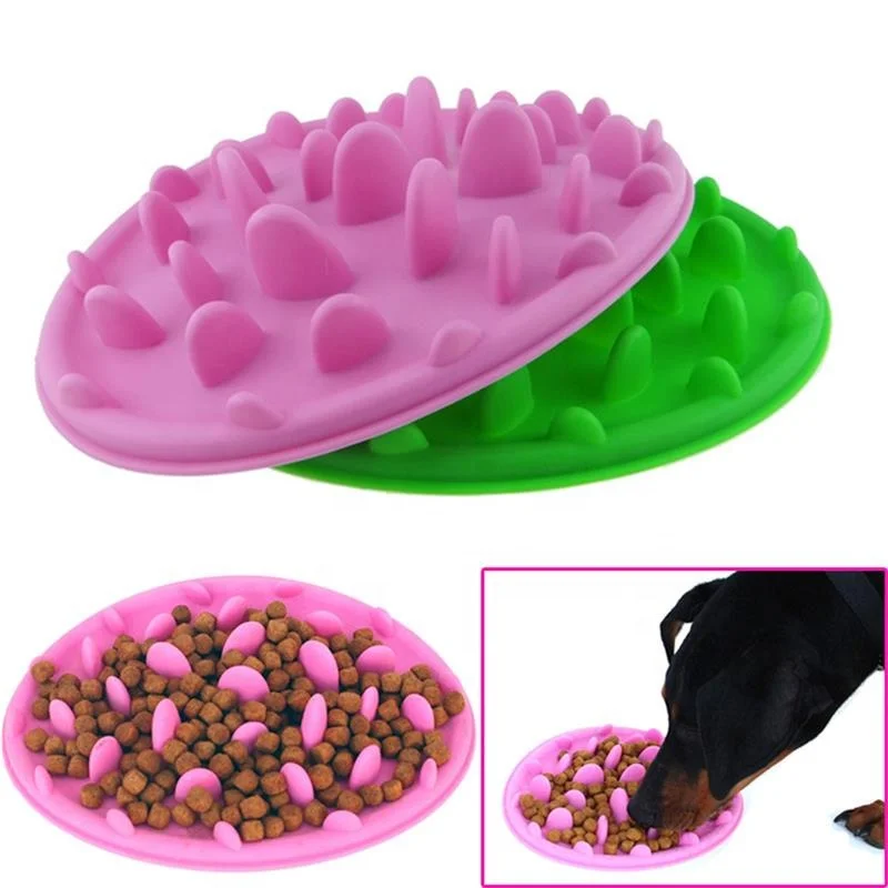 Anti Choke dog shaped pet food feeder dog Slow Food Feeder bowls
