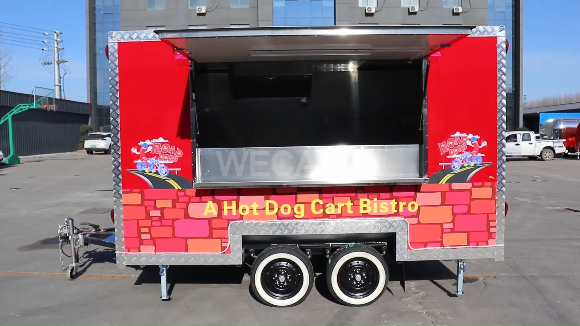 Wecare Cheap Deep Fryer Bakery Mobile Street Food Cart Trailer For Sale