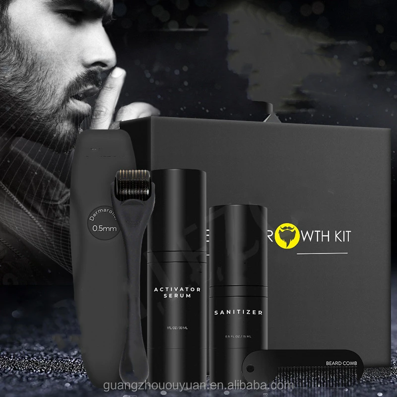 Wholesale Best Growth Serum Oil Kit Set With Beard Roller ...