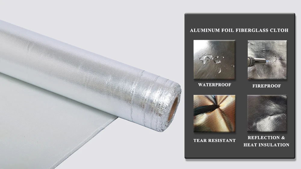 1.7mm Aluminum Foil Laminated Fiberglass Heat Shield Fabric Buy Heat