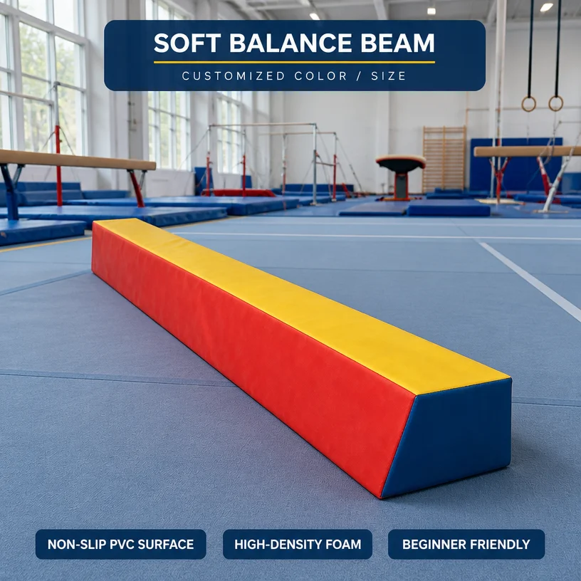 Kids Gymnastics Soft Play Balance Beam Anti slip Floor Gymnastic Balance Beam for Sale
