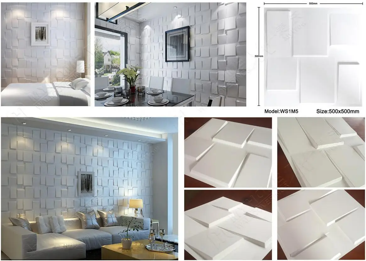 Wholesale Price Waterproof Paintable 3d Pvc Wall Panels For Walls