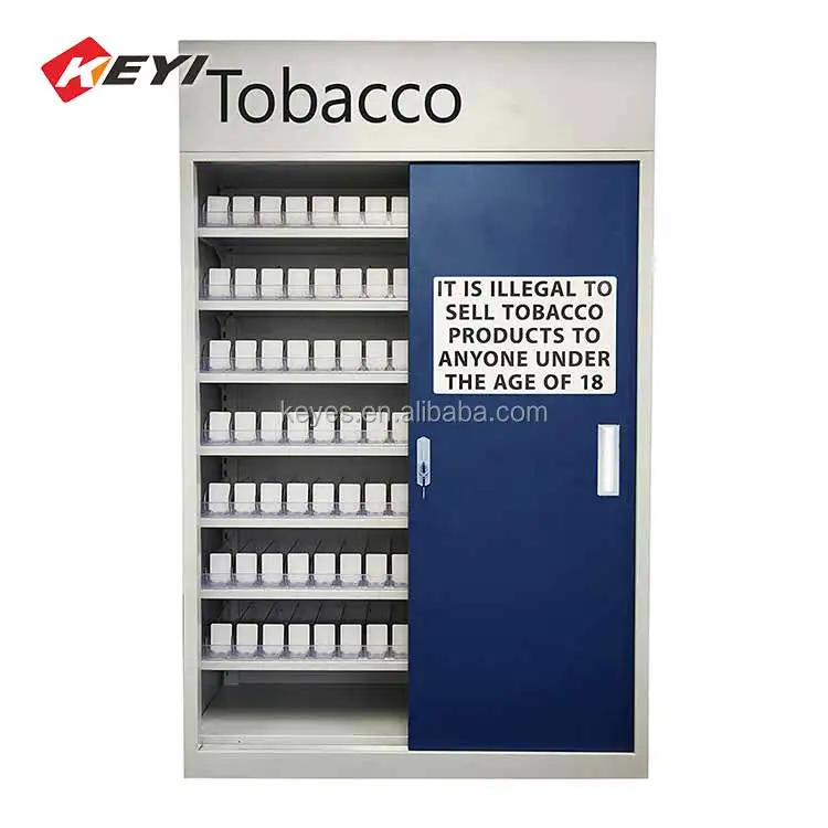 Custom Tobacco Store Metal 8 Tier Cigarette Lockable Display