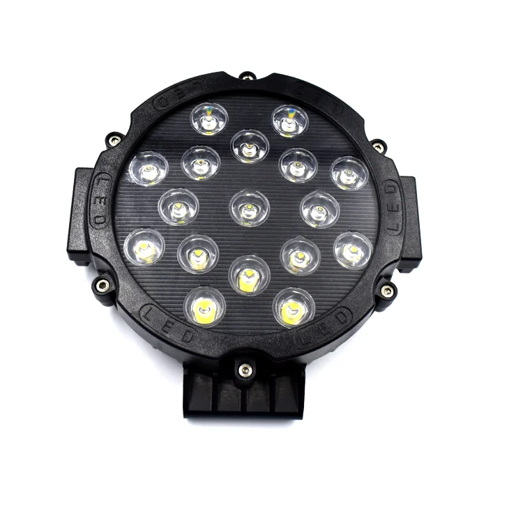Car Light Bar 51W LED Work Lights 12V 24V High Power Spot Beam for Lada 4x4 Offroad Truck Tractor ATV SUV Auto Lamp