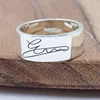 Inspire stainless steel jewelry personalized custom Bold Engraved Signature Ring 18k gold plated jewelry rings for men
