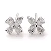 2019 Butterfly Lucky Four-leaf Clove Elegance Minimalist Fashion Jewellery Moissanite Stud Earrings for Women
