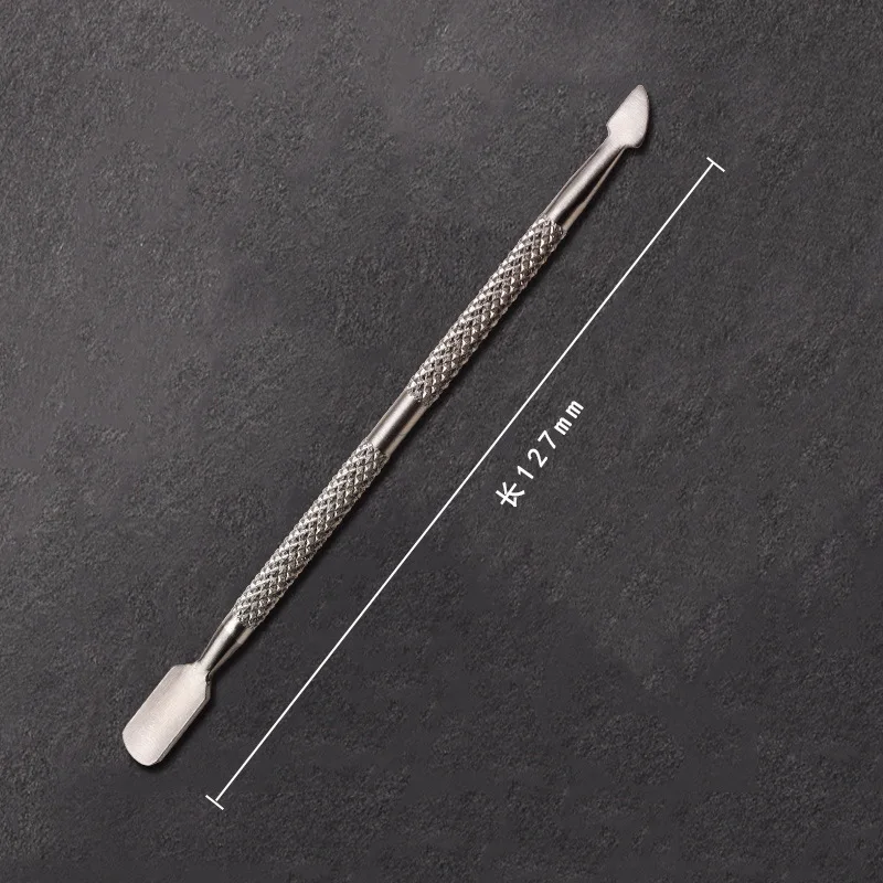 product factory direct cheap pink nail cuticle pusher manicure tool with stainless steel various nail colors-5