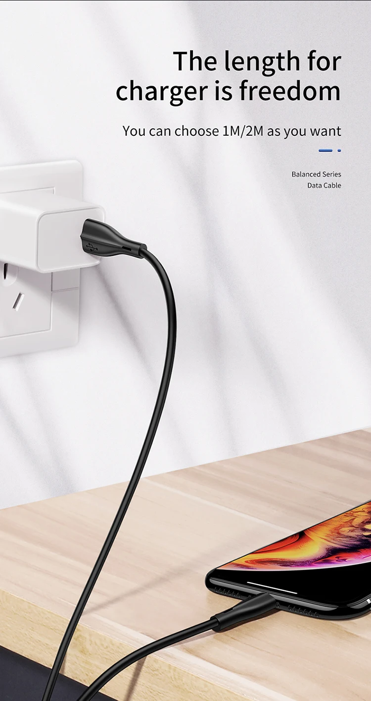 JOYROOM PVC hot selling charging mobile charger cable for samsung charger cable usb v8 - ANKUX.COM