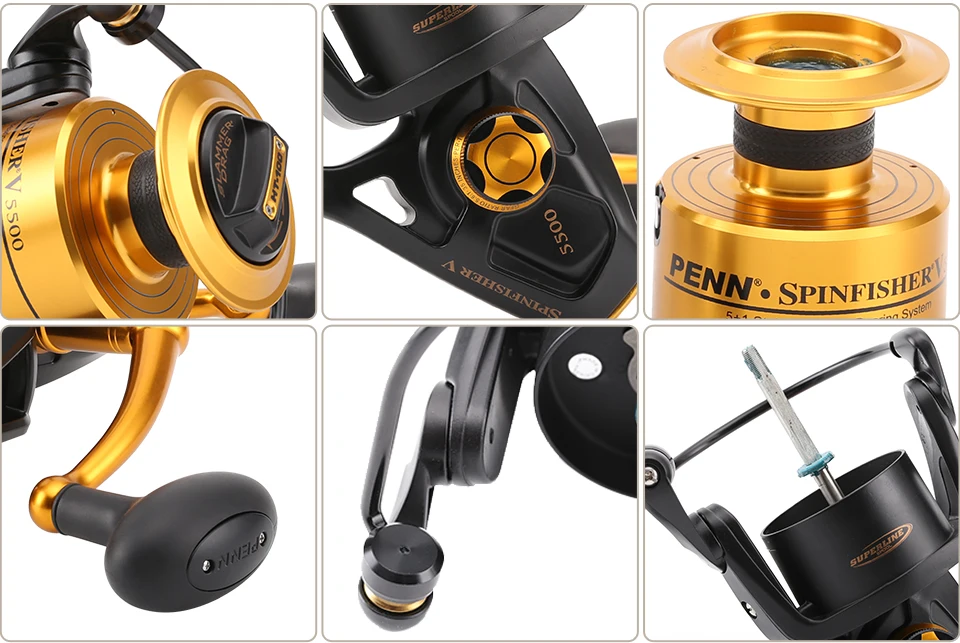 100 Original Penn Sea Spinfisher V Ssv Ssvi 3500 4500 5500 6500 8500 9500 Saltwater Spinning