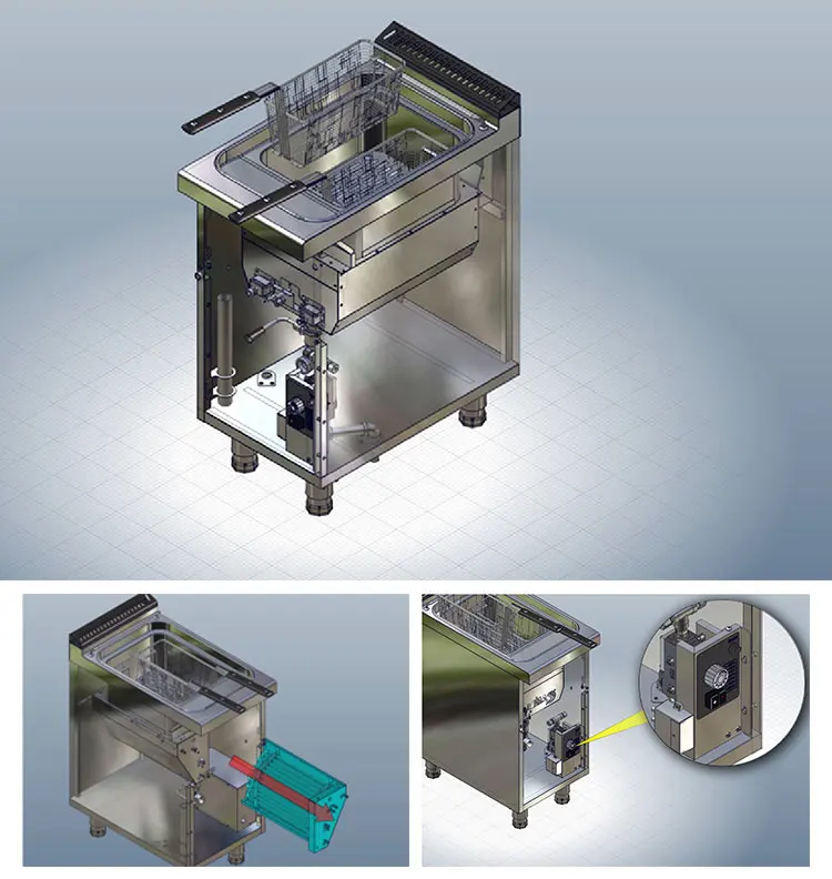 Fried duck/Electric Fryer/Counter Top/Twin-tank Oven