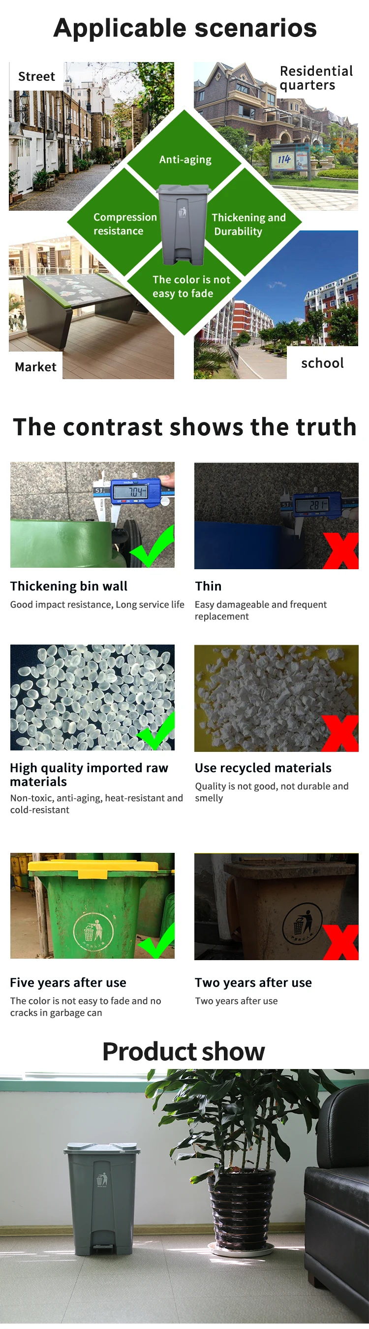 13 Gallon Black Touchless Plastic Kitchen Trash Can Buy 13 Gl Trash