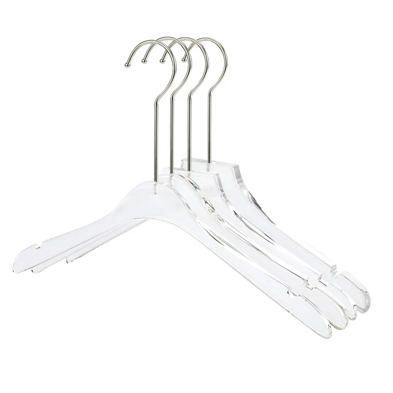 Custom Extra Large Plastic Coat Hangers Transparent Acrylic Clear