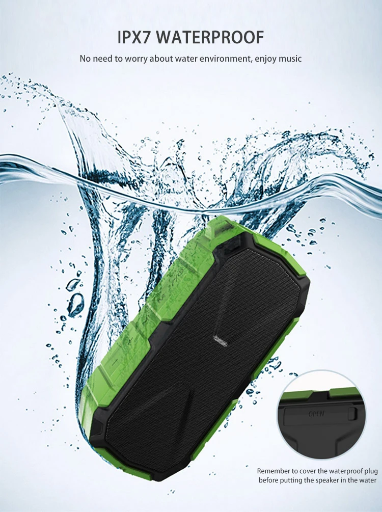 Portable Outdoor Mini BT 5.0 Waterproof IPX5 Portable Wireless home theater Speaker with Mic - ANKUX.COM