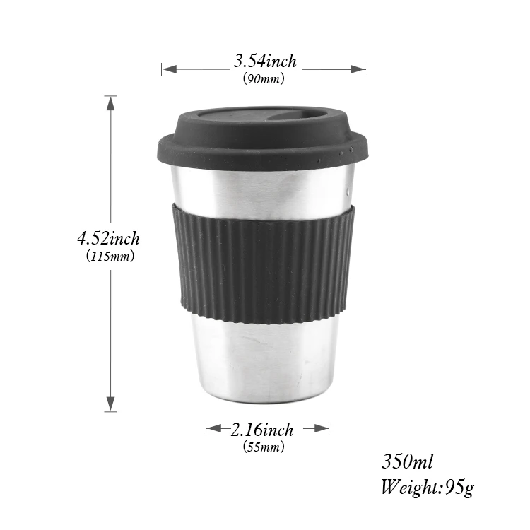 stainless steel takeaway coffee cup