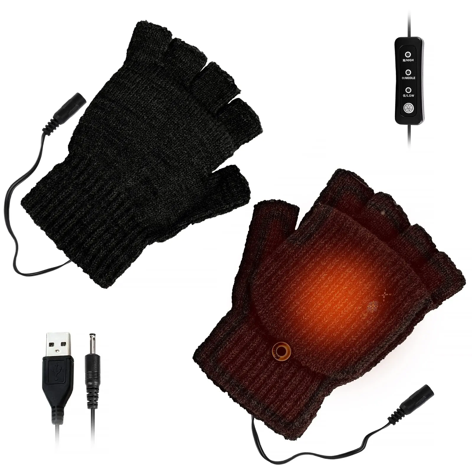 Hand Warmer, USB, yarn - detail 2