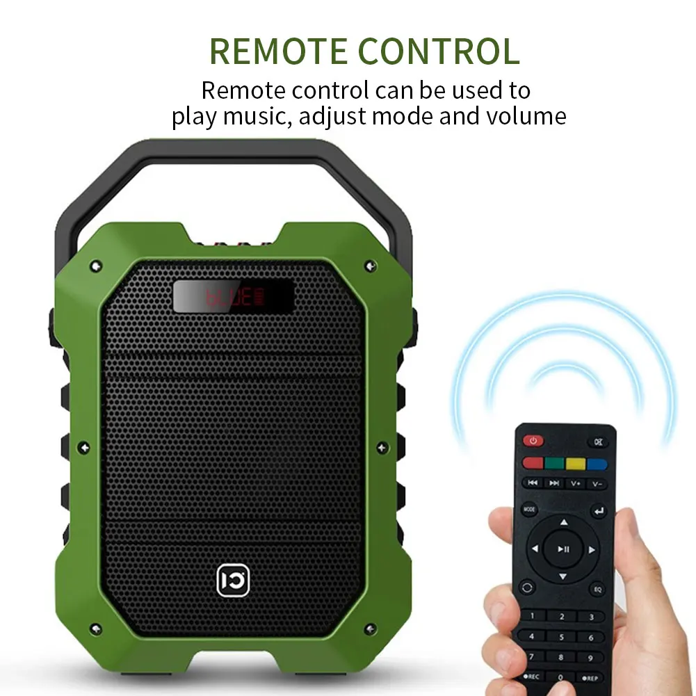 Outdoor Indoor Portable Handle Karaoke Amplifier Bluetooth Speaker With Wireless Microphone - ANKUX.COM