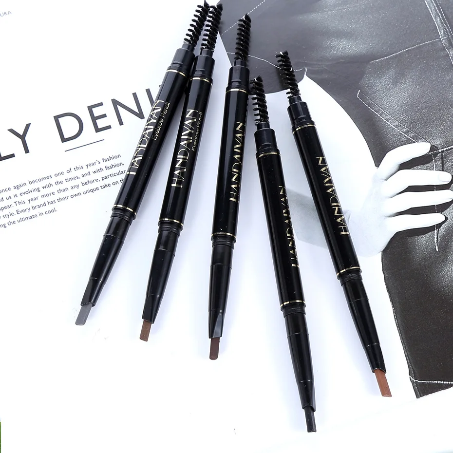 5color Automatic Rotating Eyebrow Pencils Doubleheaded Waterproof