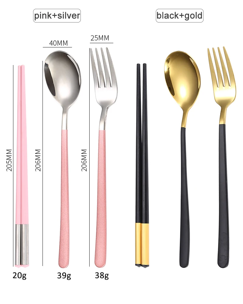 Easy to Carry This Portable Flatware Set with Case is Small in Size and Light in Weight Portable Cutlery