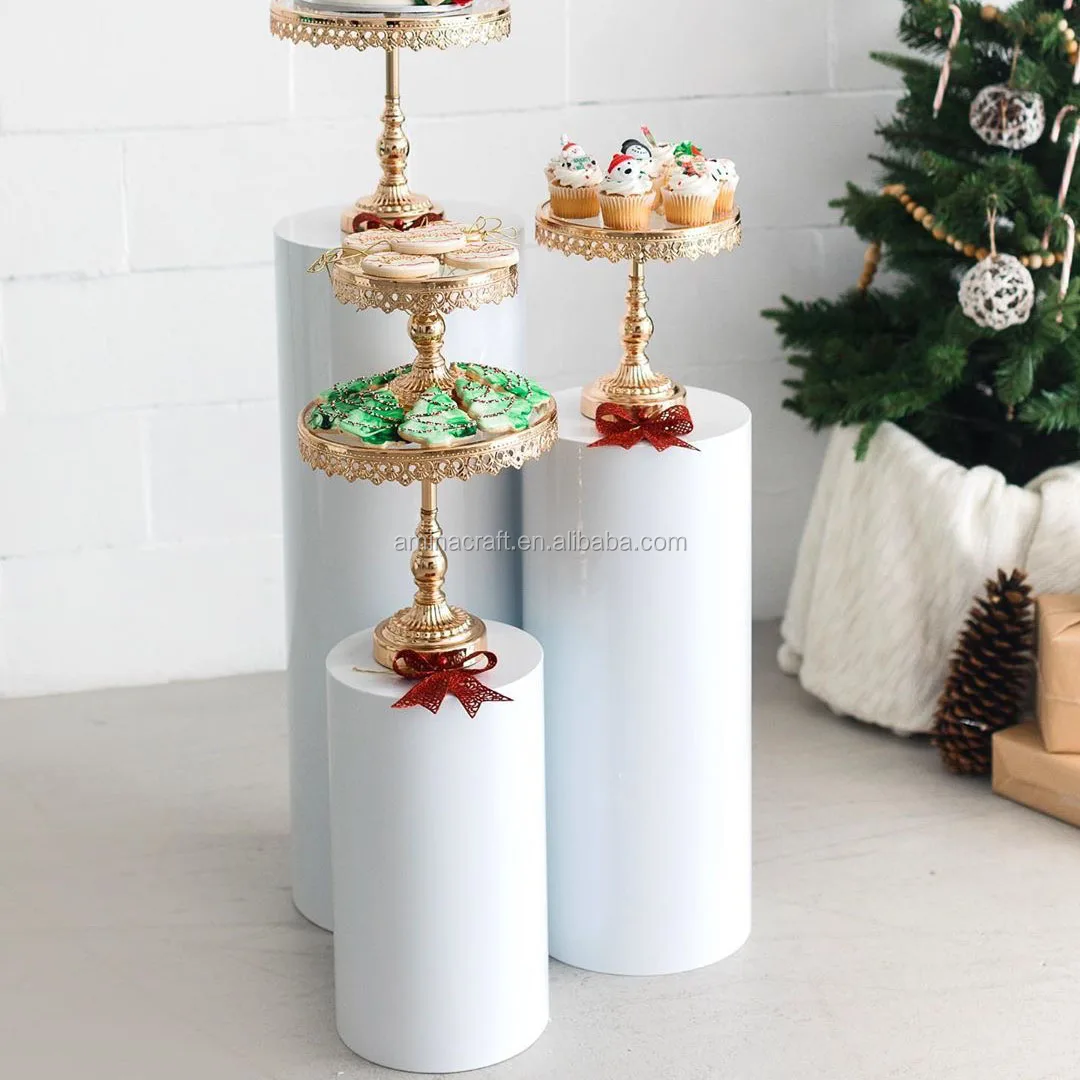 Wholesale Acrylic Tube Cake Stand Plexiglass Gold Display Plinth Buy
