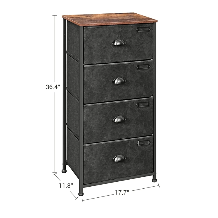 Vasagle Bedroom Tall Slim Wood Iron Black 5 Drawers Storage Cabinet Wooden Chest With 4 Drawers Buy 4 Drawers Chest Storage Cabinet Storage Organizer Cabinet Product On Alibaba Com