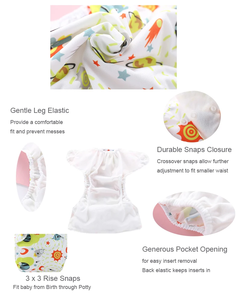 Factory Price Sleepy Baby Cloth Diaper Super Absorbent Reusable Manufacturer baby Diaper In China