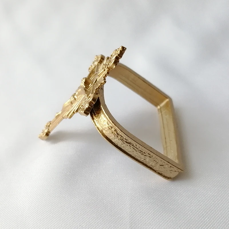 Gold Silver Cross Napkin Ring For Home Tabletop Decor Accessories Metal