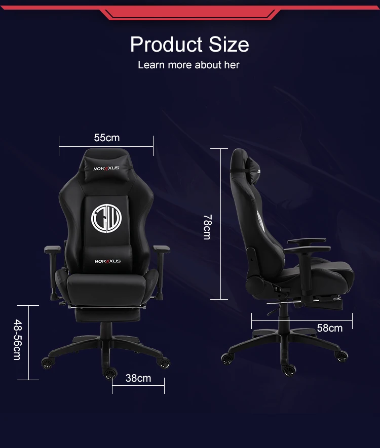 Black&white High Back Ergonomic Swivel Racing Gaming Chair With