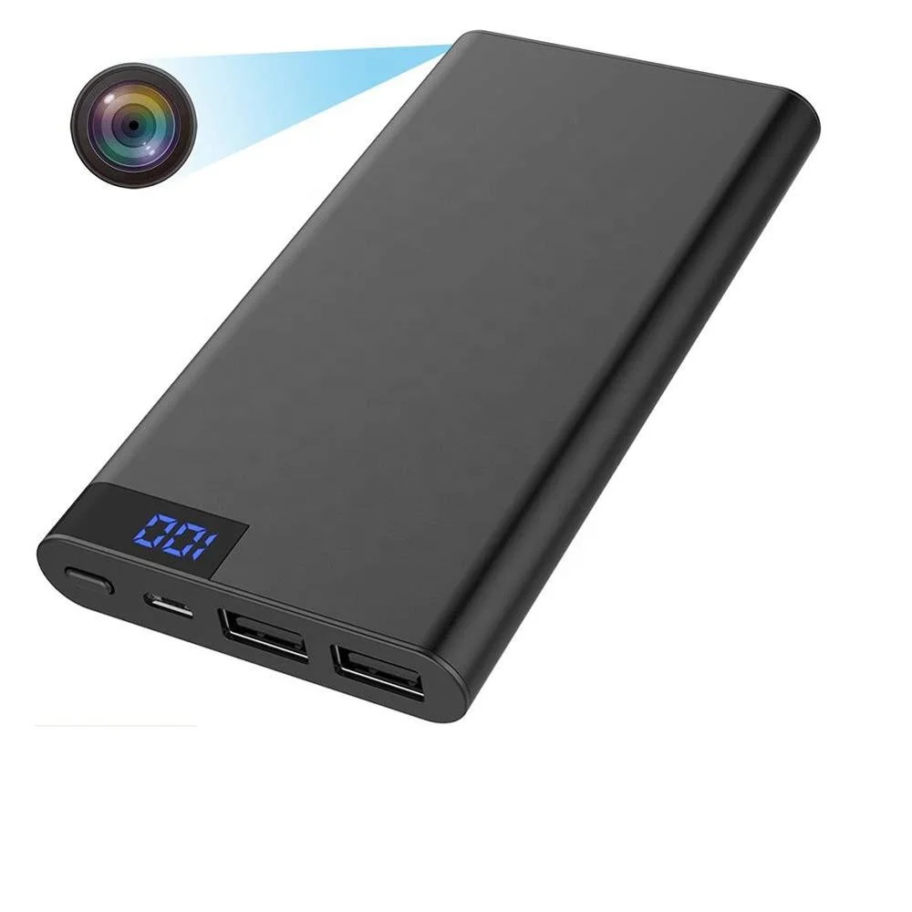 hd 1080p 4k no hole p2p wifi power bank camera hidden ip camera