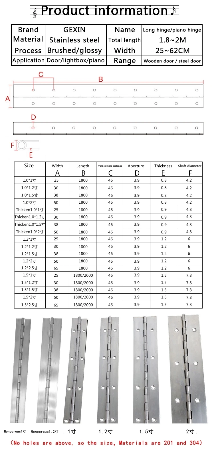 Multi Dimension Stainless Steel 180 Degree Locking Piano Hinge Buy