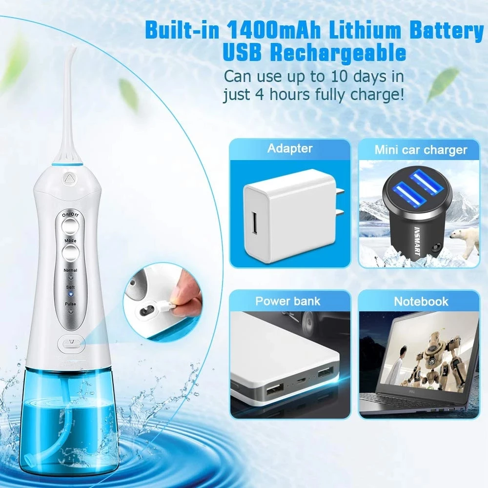 poseidon portable 300ml powerful replacement part usb waterpik cordless plus water flosser electric dental portable irrigator
