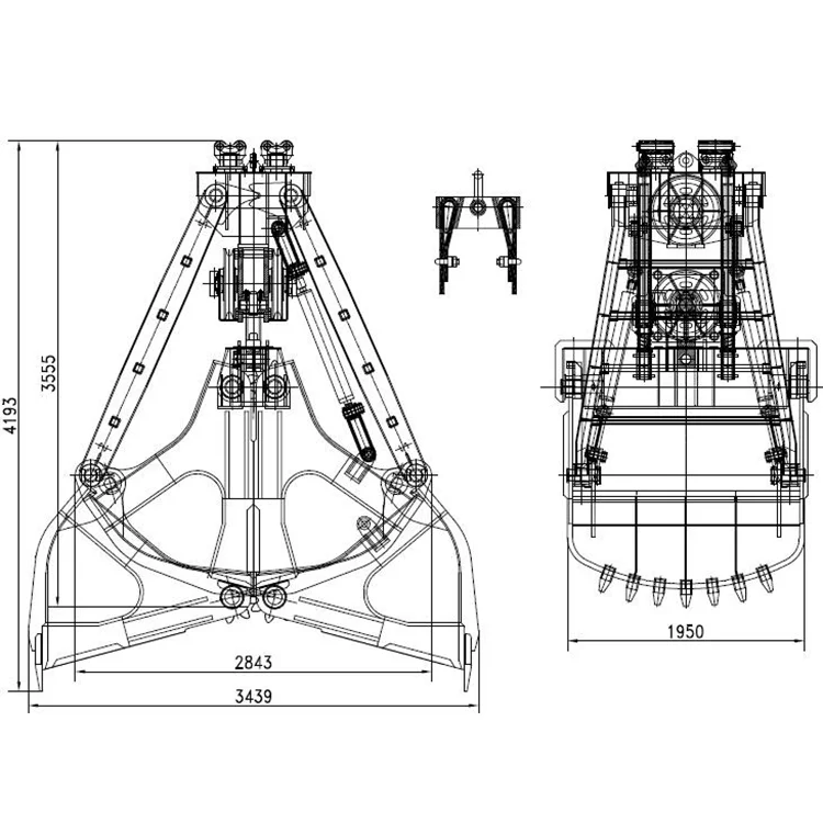 Wireless Remote Control 10 CBM Coal Grab