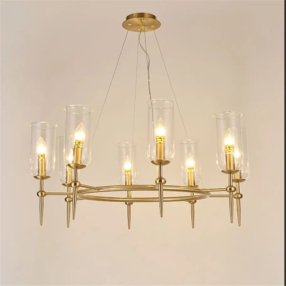 Hanging Modern Popular Handmade Pendant Lamp Glass Lighting 9 Lights Blown Chandelier